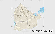 Shaded Relief Map of Dikhil, single color outside