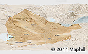 Satellite Panoramic Map of Dikhil, lighten