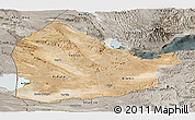 Satellite Panoramic Map of Dikhil, semi-desaturated