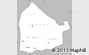 Gray Simple Map of Dikhil, cropped outside