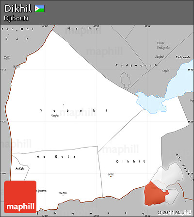 Gray Simple Map of Dikhil