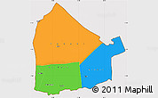 Political Simple Map of Dikhil, cropped outside
