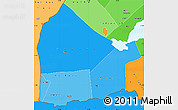 Political Shades Simple Map of Dikhil
