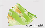 Physical 3D Map of Yoboki, cropped outside