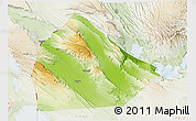Physical 3D Map of Yoboki, lighten