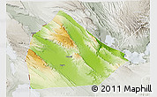Physical 3D Map of Yoboki, lighten, semi-desaturated