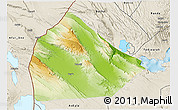 Physical 3D Map of Yoboki, shaded relief outside