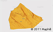 Political 3D Map of Yoboki, cropped outside