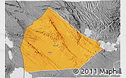 Political 3D Map of Yoboki, desaturated