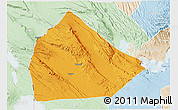 Political 3D Map of Yoboki, lighten