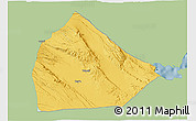 Savanna Style 3D Map of Yoboki, single color outside
