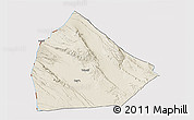 Shaded Relief 3D Map of Yoboki, cropped outside