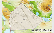 Shaded Relief 3D Map of Yoboki, physical outside