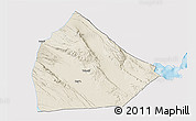 Shaded Relief 3D Map of Yoboki, single color outside
