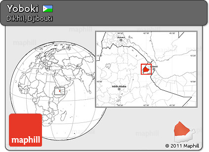 Blank Location Map of Yoboki