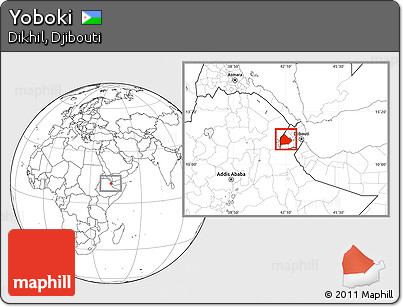 Blank Location Map of Yoboki
