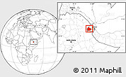 Blank Location Map of Yoboki, highlighted parent region, within the entire country