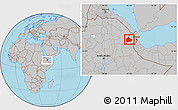 Gray Location Map of Yoboki