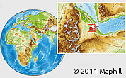 Physical Location Map of Yoboki, highlighted country, highlighted parent region