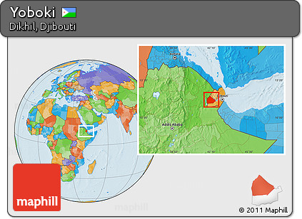 Political Location Map of Yoboki