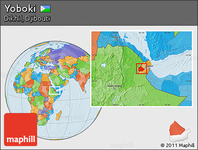 Political Location Map of Yoboki