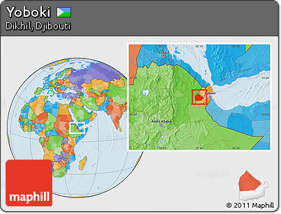 Political Location Map of Yoboki