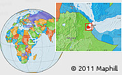 Political Location Map of Yoboki, highlighted country