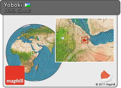 Satellite Location Map of Yoboki