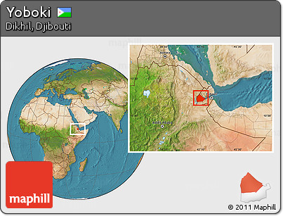 Satellite Location Map of Yoboki