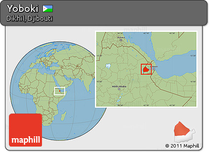 Savanna Style Location Map of Yoboki
