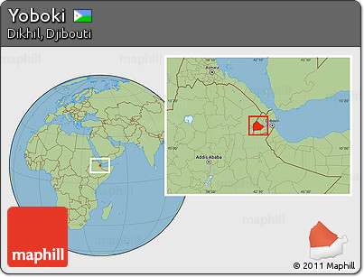 Savanna Style Location Map of Yoboki