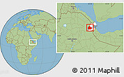 Savanna Style Location Map of Yoboki, highlighted country