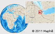 Shaded Relief Location Map of Yoboki