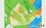 Physical Map of Yoboki, political outside