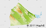 Physical Map of Yoboki, single color outside