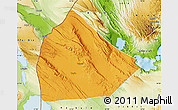 Political Map of Yoboki, physical outside
