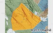Political Map of Yoboki, semi-desaturated