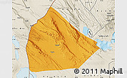 Political Map of Yoboki, shaded relief outside
