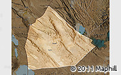 Satellite Map of Yoboki, darken