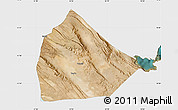 Satellite Map of Yoboki, single color outside