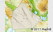 Shaded Relief Map of Yoboki, physical outside