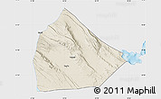 Shaded Relief Map of Yoboki, single color outside