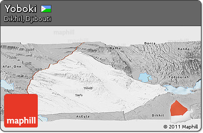 Gray Panoramic Map of Yoboki