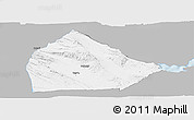 Gray Panoramic Map of Yoboki, single color outside