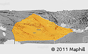 Political Panoramic Map of Yoboki, desaturated