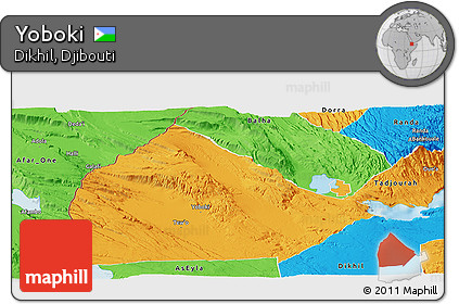 Political Panoramic Map of Yoboki