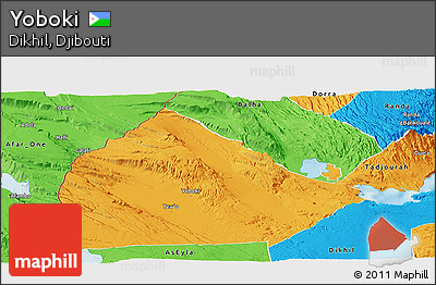 Political Panoramic Map of Yoboki
