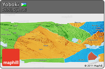 Political Panoramic Map of Yoboki