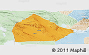 Political Panoramic Map of Yoboki, lighten