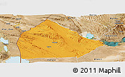 Political Panoramic Map of Yoboki, satellite outside